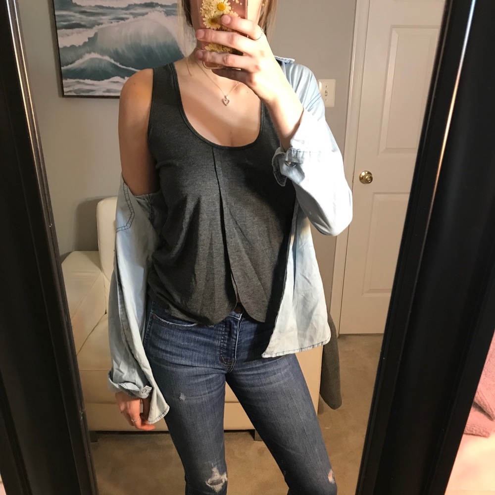 Old navy tank with open front